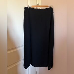 Eileen Fisher Elegant Black A-Line Skirt size XL 100% silk